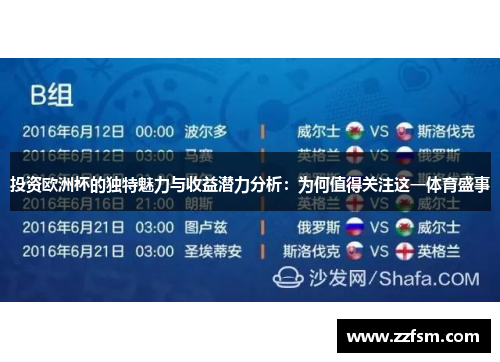 投资欧洲杯的独特魅力与收益潜力分析：为何值得关注这一体育盛事